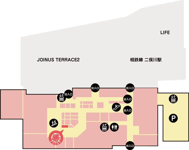 ジョイナステラス二俣川店案内図