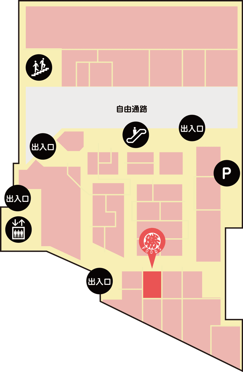 まるい食遊館戸塚店案内図